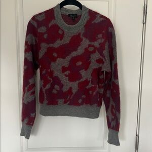 Rag & Bone Red Leopard sweater size S